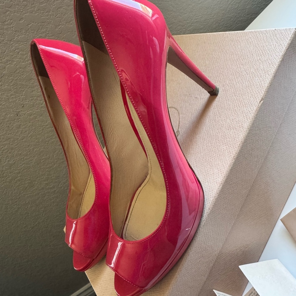 Prada Pink Patent Leather Stiletto Heels